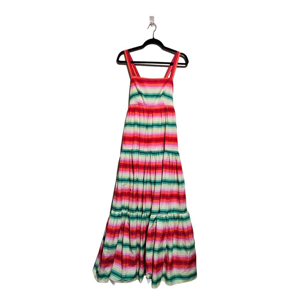 J. Crew Tiered Maxi Dress Rainbow Stripe Item AK672 NEW WITH TAG Women 4